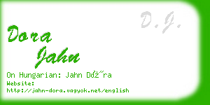 dora jahn business card